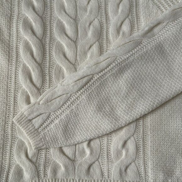 Banana Republic Women’s Gifting Cable Knit Fisherman Sweater Wool Blend Size S - Picture 8 of 14